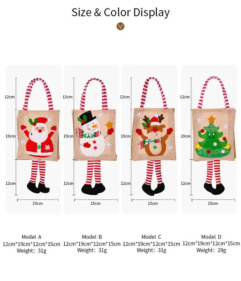 Xris - Mini Long-Legged Christmas Handbag for Kids: Red - Serene Crafts Hub