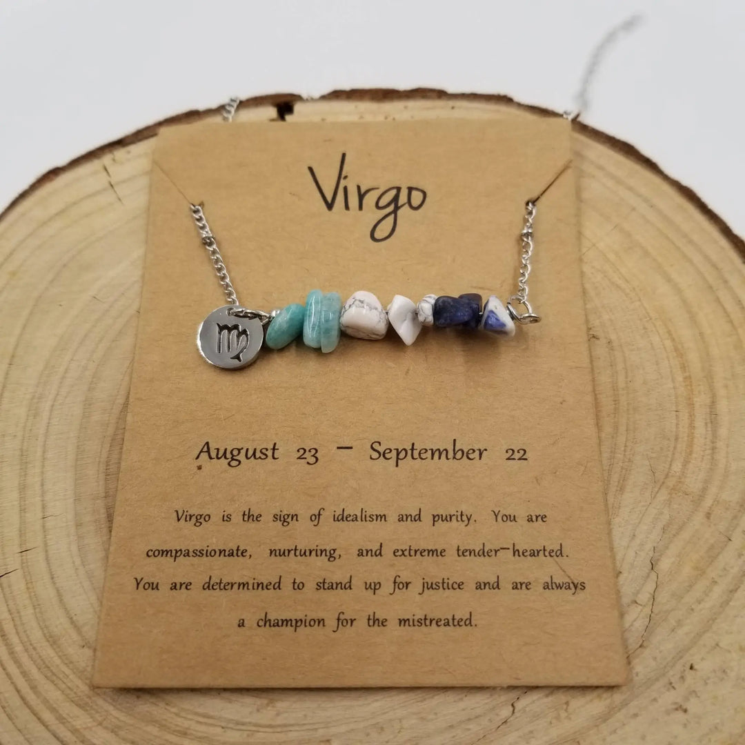 Bohemian Natural Stone Handwoven Constellation Necklace - Unique Starry Charm Pendant - Serene Crafts Hub