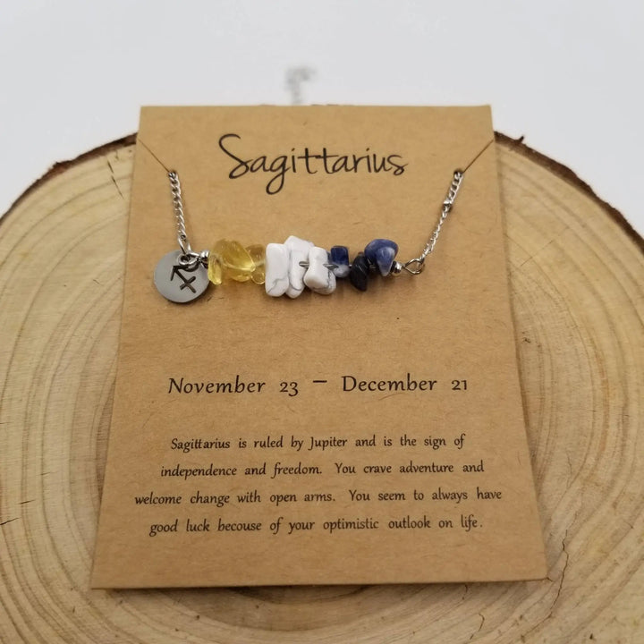 Bohemian Natural Stone Handwoven Constellation Necklace - Unique Starry Charm Pendant - Serene Crafts Hub