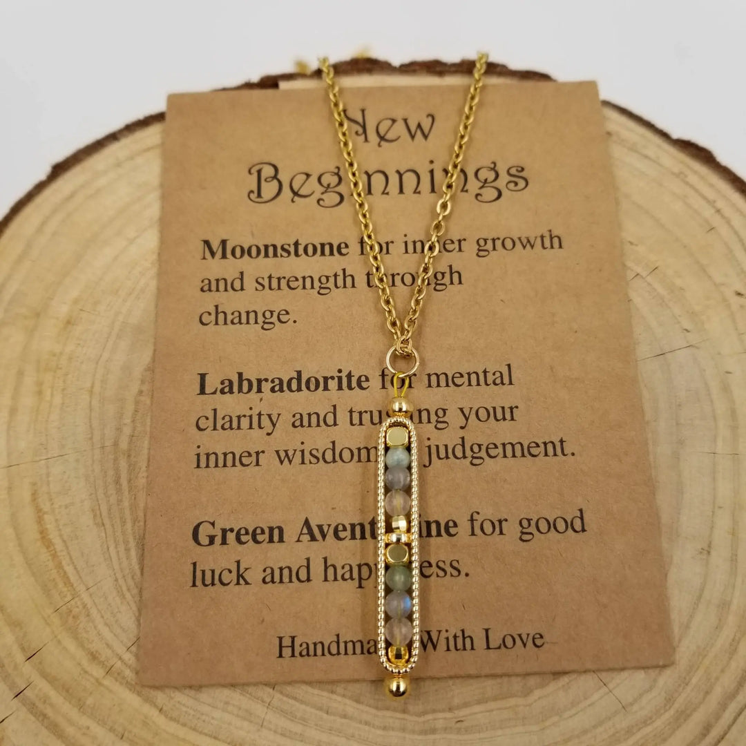 Charming Natural Stone Wishing Bead Necklace - Thoughtful Gift for Love and Intentions - Serene Crafts Hub