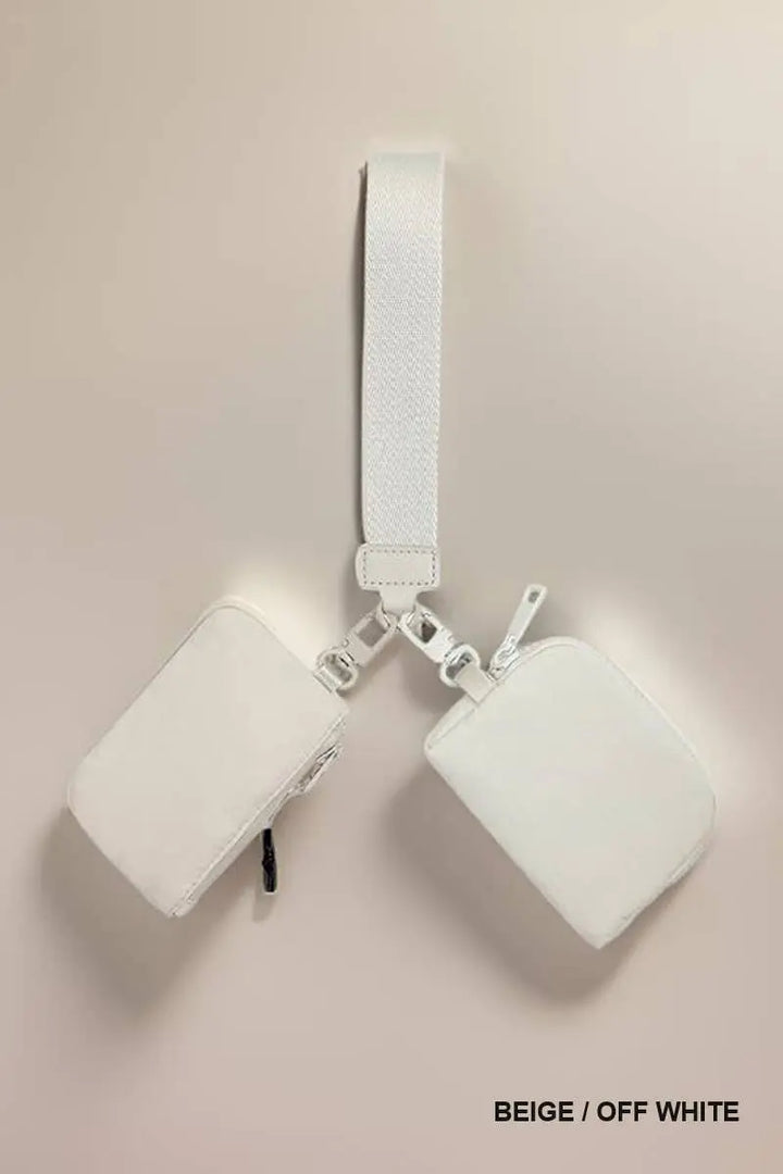Chic Dual Pouch Wristlet Keychain Wallet - Serene Crafts Hub