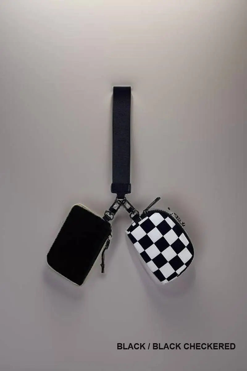 Chic Dual Pouch Wristlet Keychain Wallet - Serene Crafts Hub