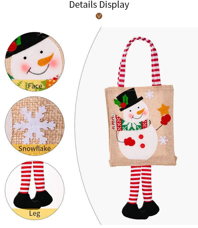 Xris - Mini Long-Legged Christmas Handbag for Kids: Red - Serene Crafts Hub