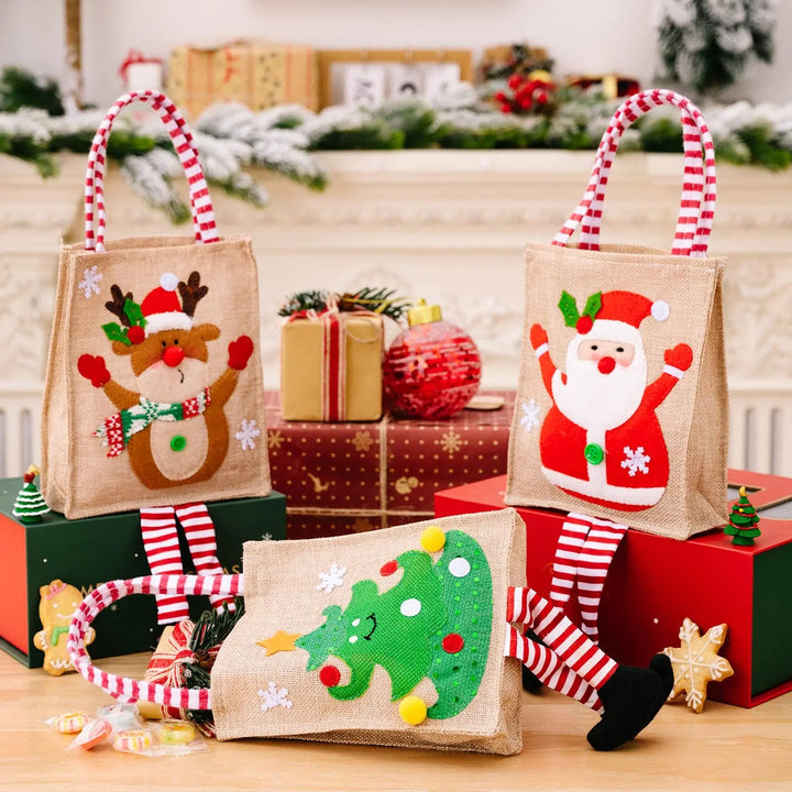 Xris - Mini Long-Legged Christmas Handbag for Kids: Red - Serene Crafts Hub