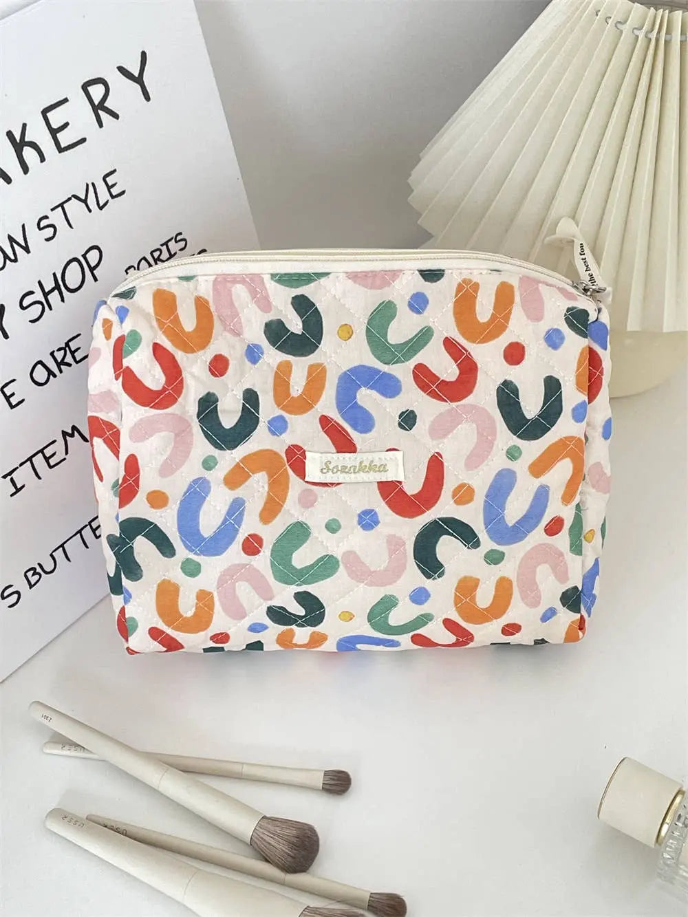 Floral Storage Purse Cosmetic Bag - Serene Crafts Hub