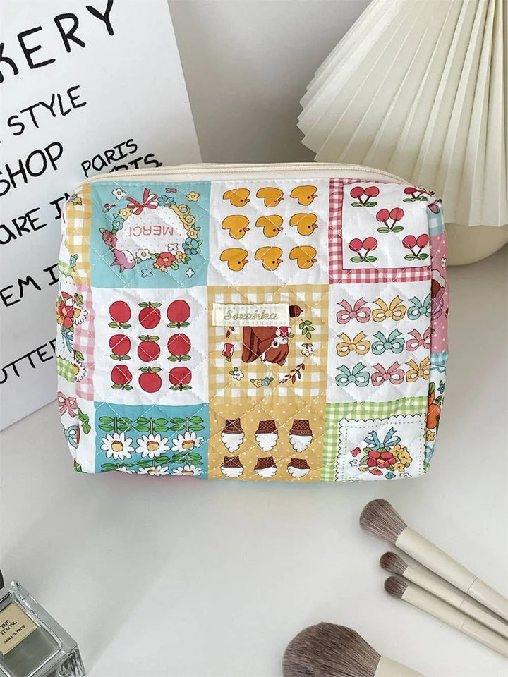 Floral Storage Purse Cosmetic Bag - Serene Crafts Hub