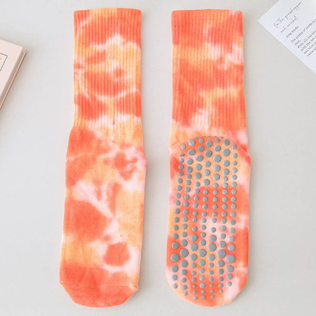Grip & Flow Yoga/Pilates Socks - Tie Dye Edition - Serene Crafts Hub
