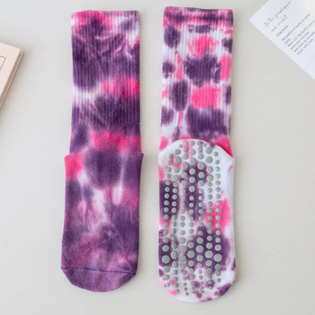 Grip & Flow Yoga/Pilates Socks - Tie Dye Edition - Serene Crafts Hub