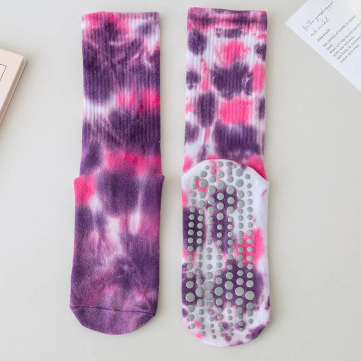 Grip & Flow Yoga/Pilates Socks - Tie Dye Edition - Serene Crafts Hub