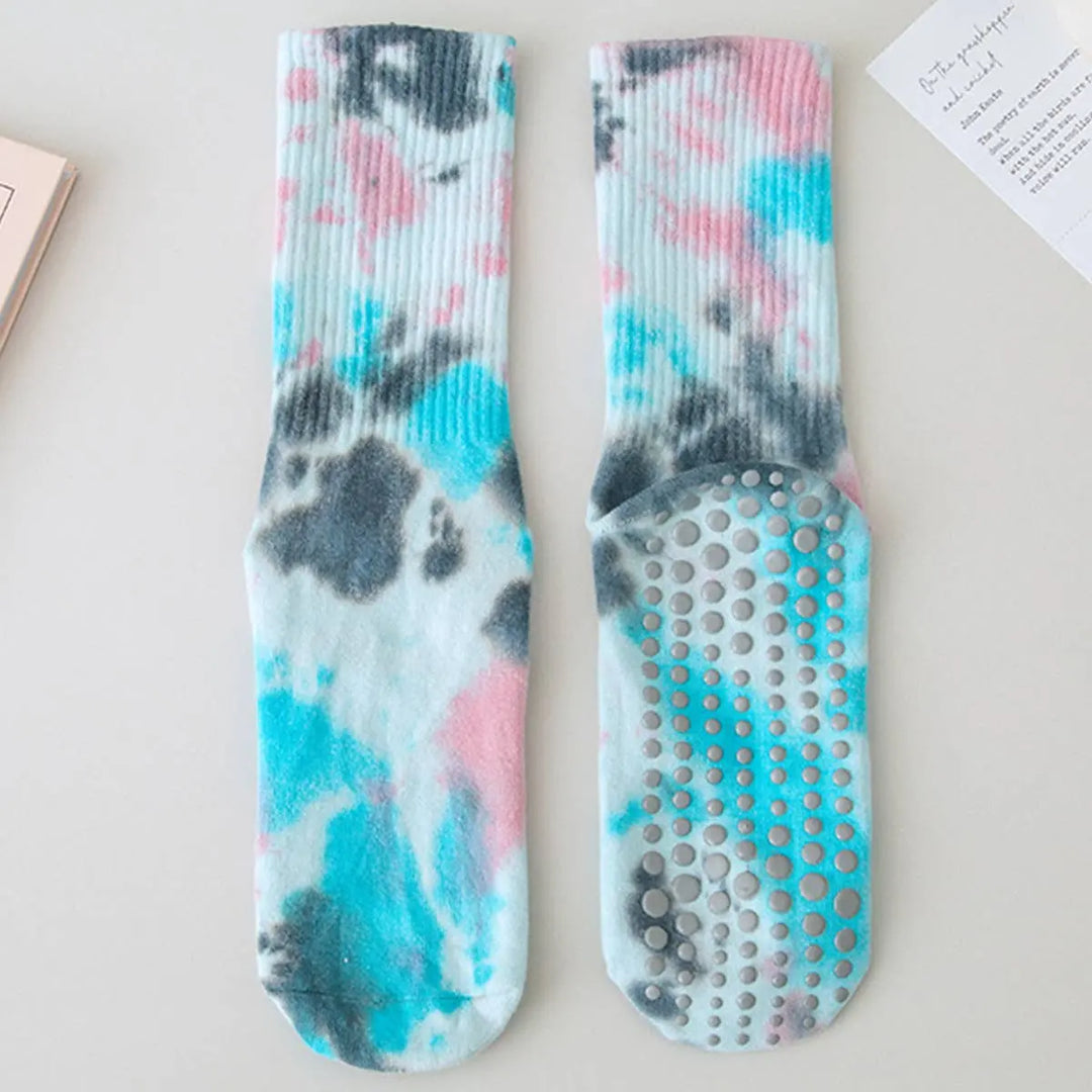 Grip & Flow Yoga/Pilates Socks - Tie Dye Edition - Serene Crafts Hub