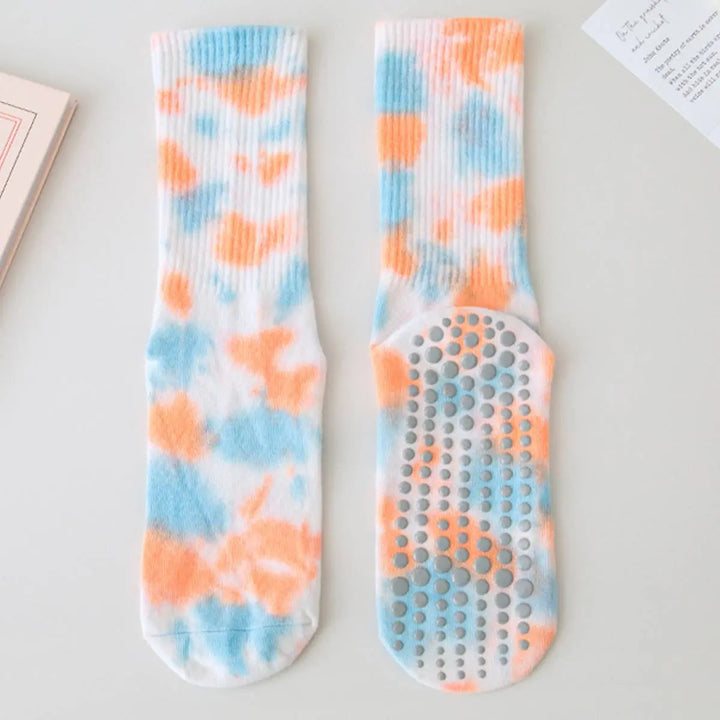 Grip & Flow Yoga/Pilates Socks - Tie Dye Edition - Serene Crafts Hub