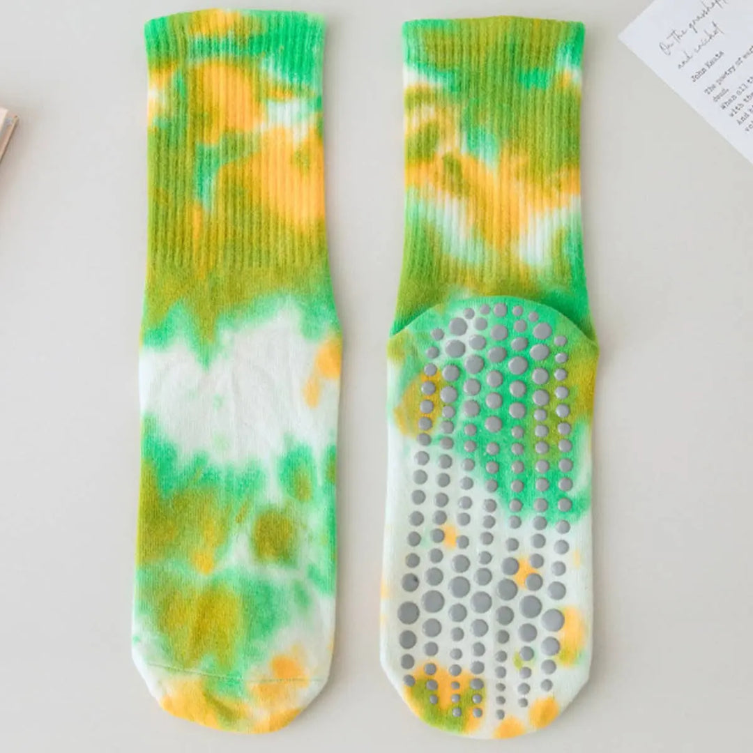 Grip & Flow Yoga/Pilates Socks - Tie Dye Edition - Serene Crafts Hub