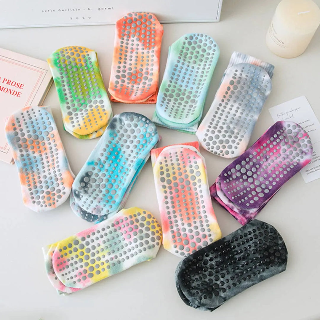 Grip & Flow Yoga/Pilates Socks - Tie Dye Edition - Serene Crafts Hub