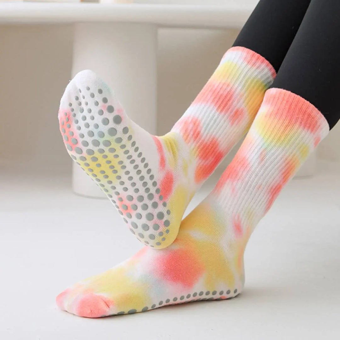 Grip & Flow Yoga/Pilates Socks - Tie Dye Edition - Serene Crafts Hub