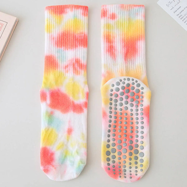 Grip & Flow Yoga/Pilates Socks - Tie Dye Edition - Serene Crafts Hub