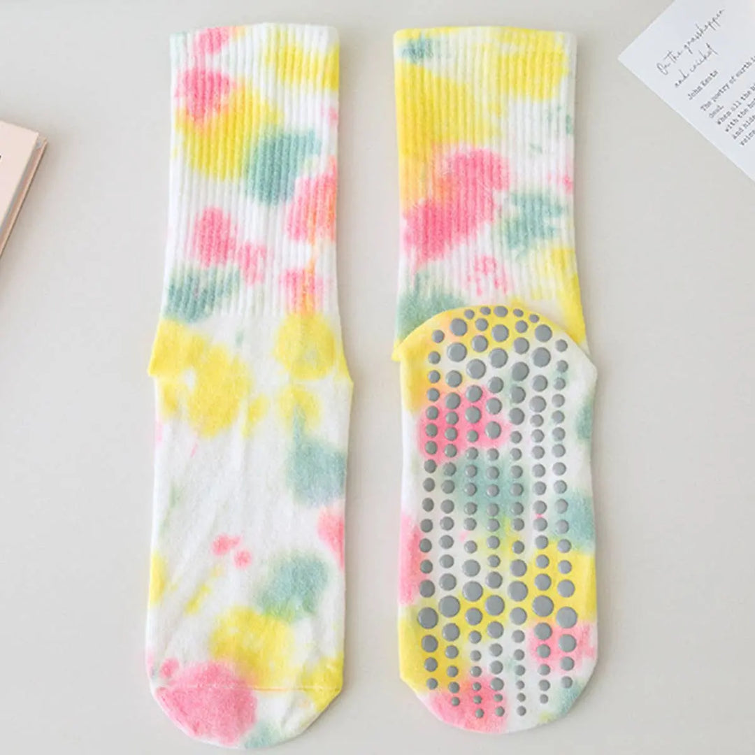Grip & Flow Yoga/Pilates Socks - Tie Dye Edition - Serene Crafts Hub