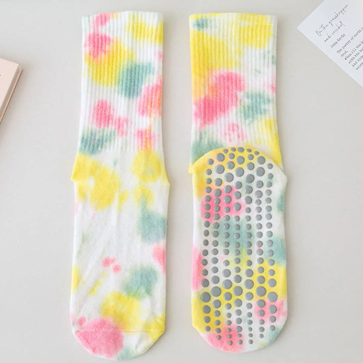 Grip & Flow Yoga/Pilates Socks - Tie Dye Edition - Serene Crafts Hub
