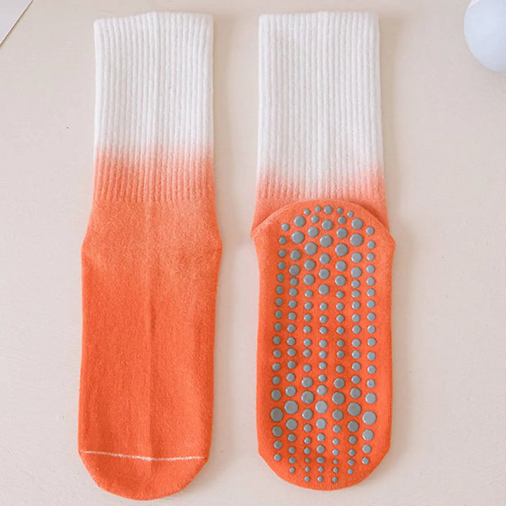 Groovy Grip: Ombre Non - Slip Yoga/Pilates Tube Socks - Serene Crafts Hub