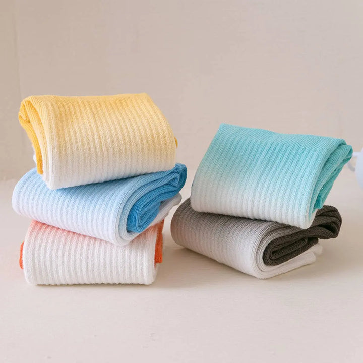 Groovy Grip: Ombre Non - Slip Yoga/Pilates Tube Socks - Serene Crafts Hub