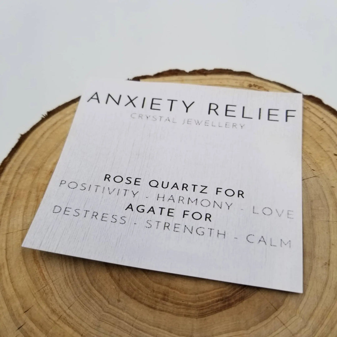 Handmade Anti Anxiety Bracelet with Rose Quartz - Mindfulness & Calming Energy - Serene Crafts Hub