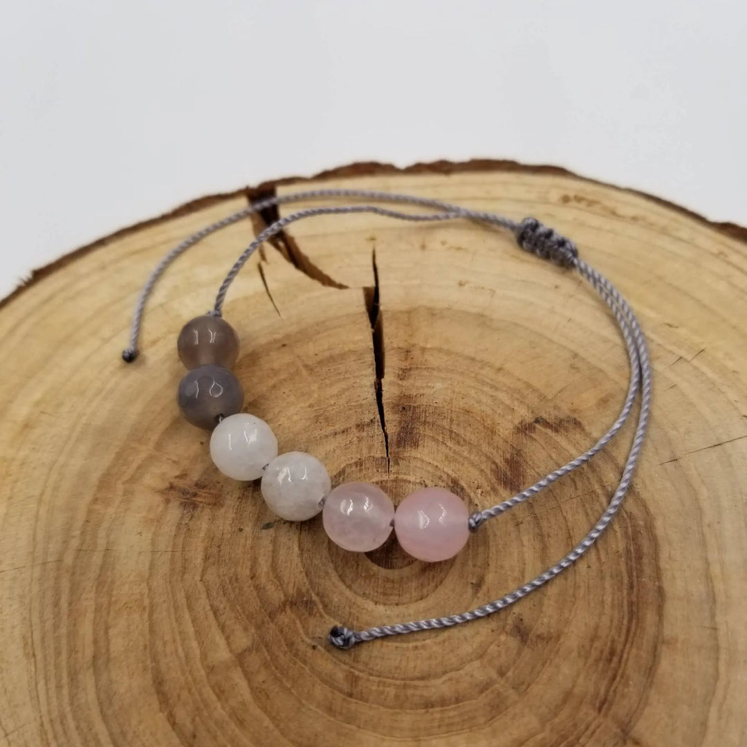 Handmade Anti Anxiety Bracelet with Rose Quartz - Mindfulness & Calming Energy - Serene Crafts Hub