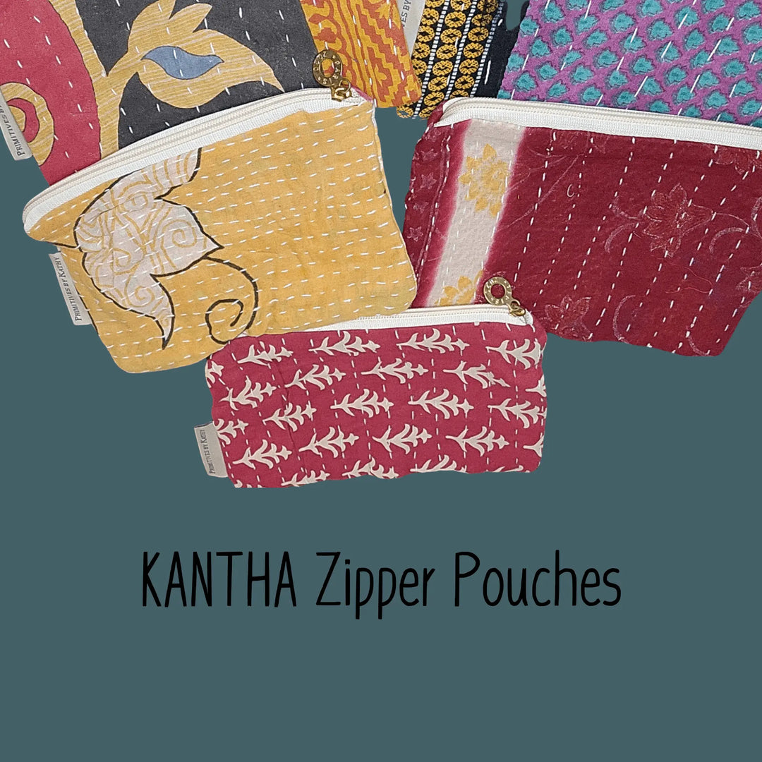 Handmade Kantha Pouch: A Burst of Color for Your Everyday - Serene Crafts Hub