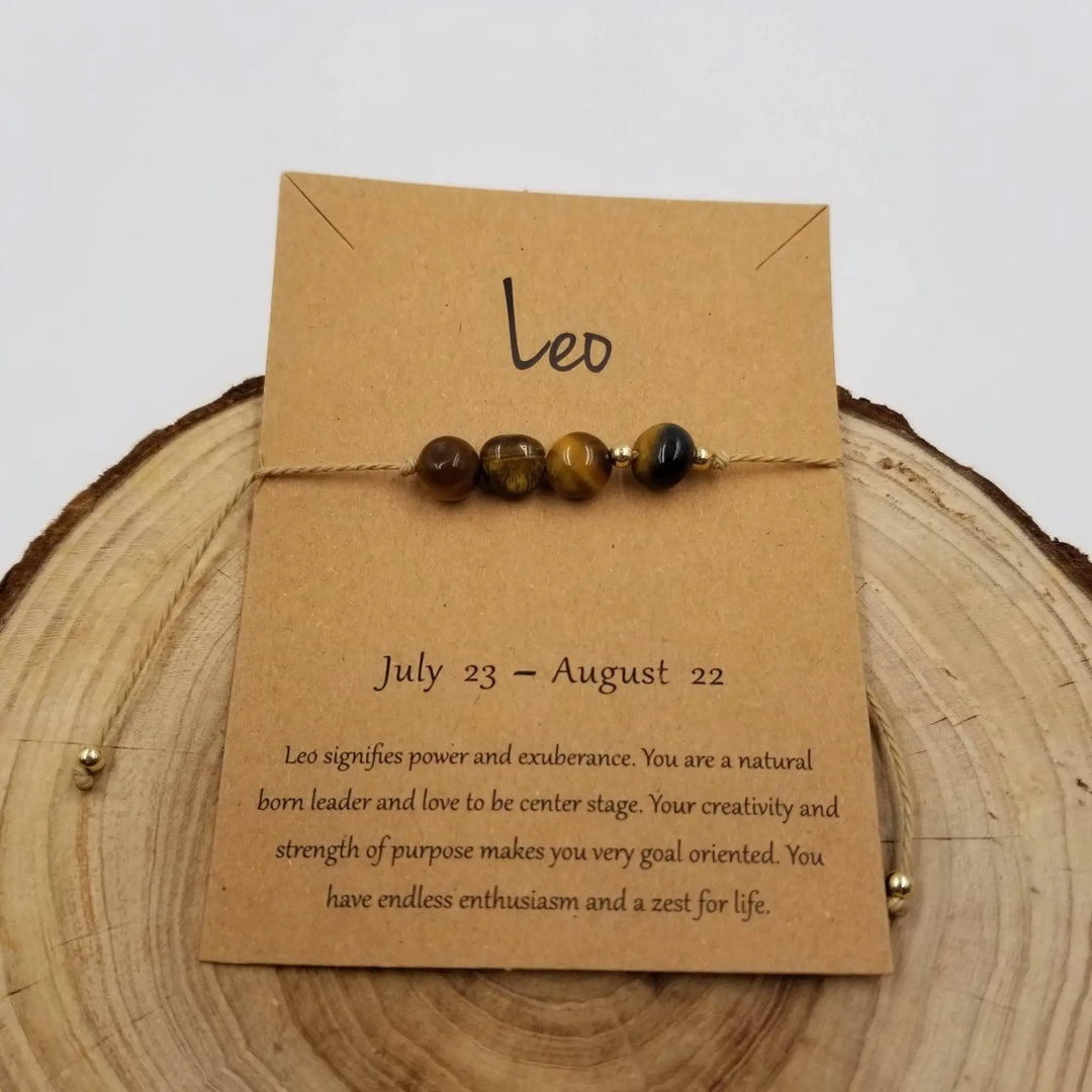 Handwoven Constellation Bracelet with Natural Stone - Celestial Jewelry with Card - Serene Crafts Hub