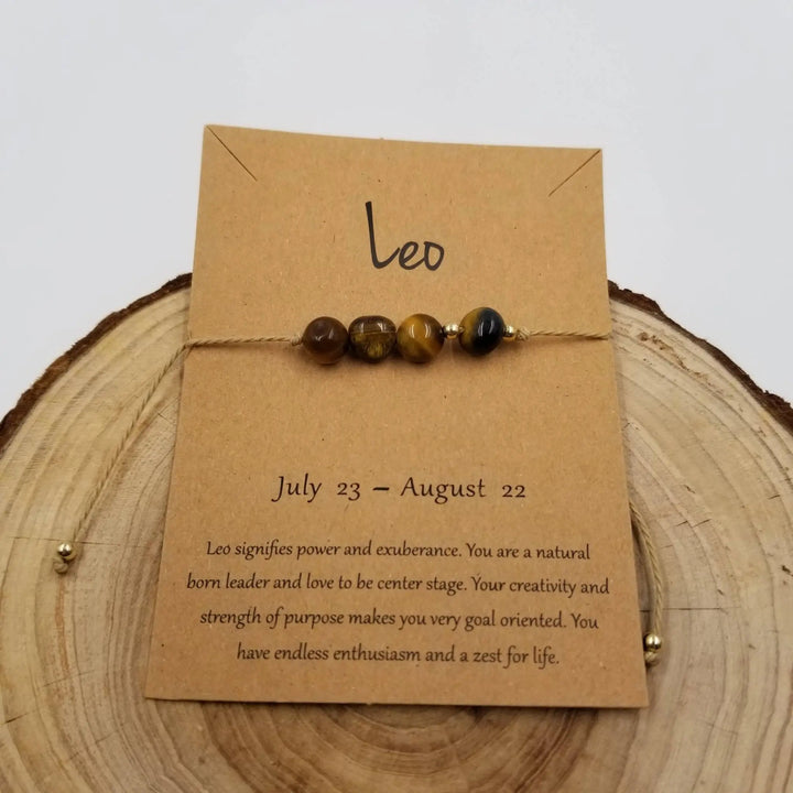 Handwoven Constellation Bracelet with Natural Stone - Celestial Jewelry with Card - Serene Crafts Hub