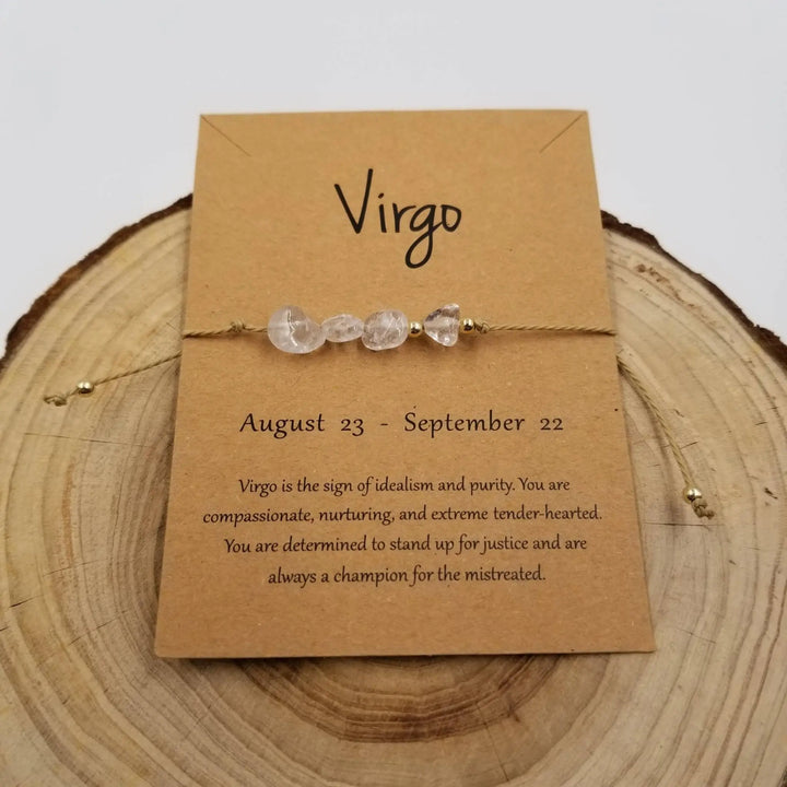 Handwoven Constellation Bracelet with Natural Stone - Celestial Jewelry with Card - Serene Crafts Hub