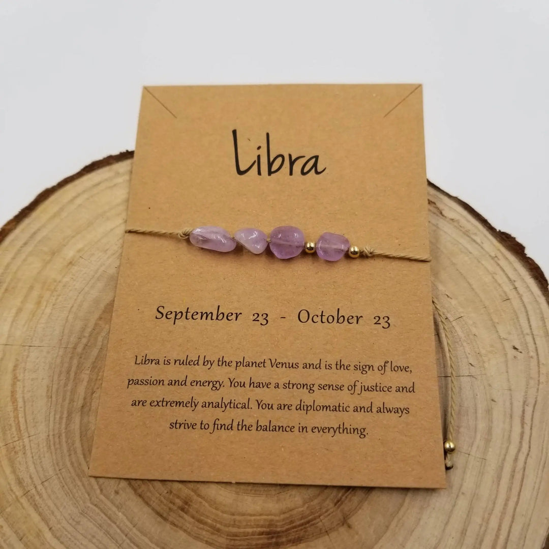 Handwoven Constellation Bracelet with Natural Stone - Celestial Jewelry with Card - Serene Crafts Hub