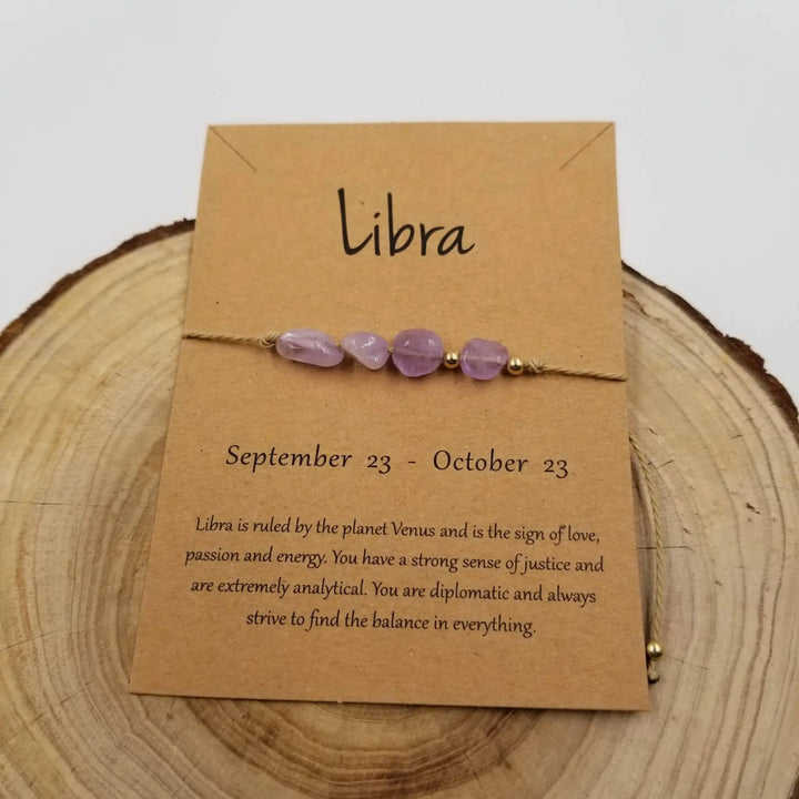Handwoven Constellation Bracelet with Natural Stone - Celestial Jewelry with Card - Serene Crafts Hub