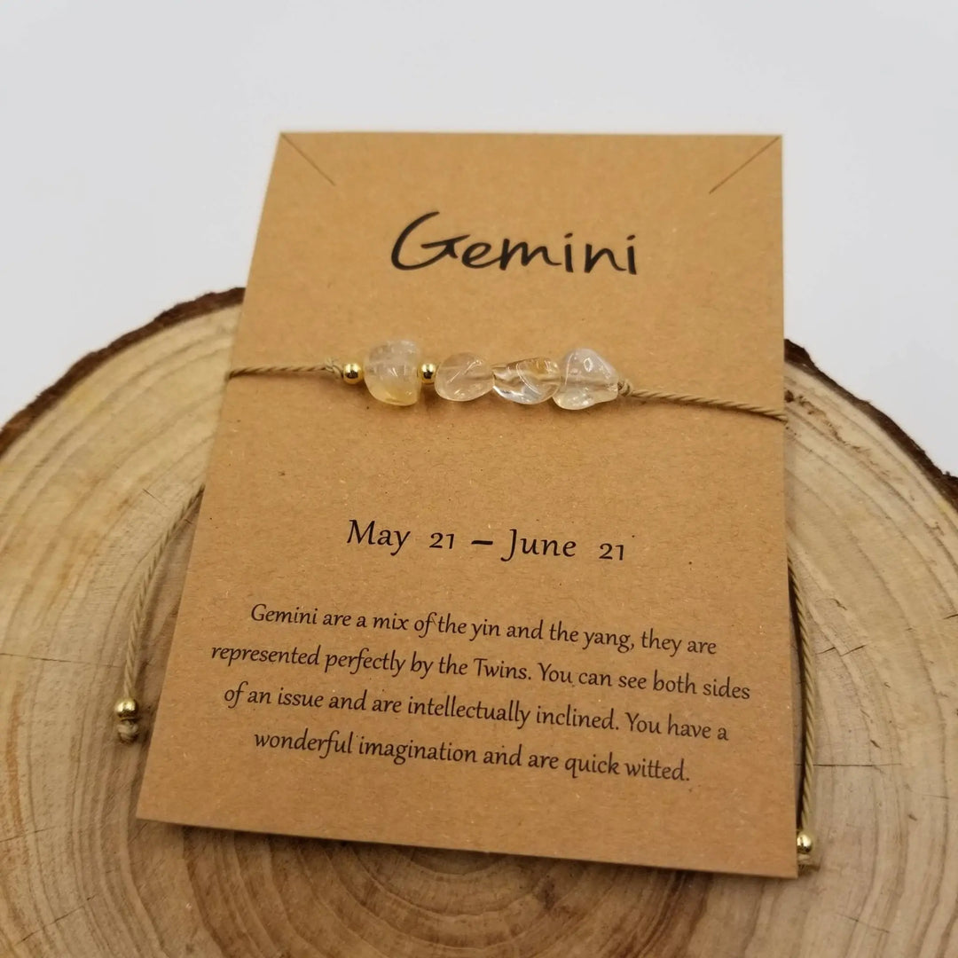 Handwoven Constellation Bracelet with Natural Stone - Celestial Jewelry with Card - Serene Crafts Hub