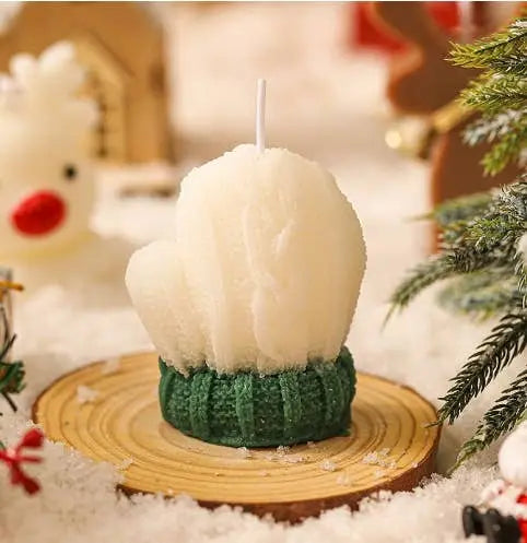 Holiday Decor Christmas Gloves Handmade Soy Scented Candle - Serene Crafts Hub