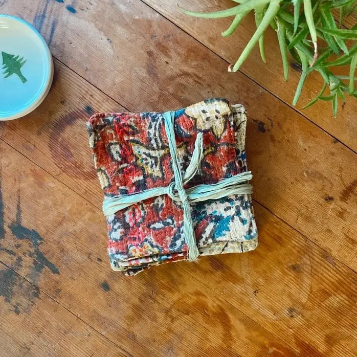 Kantha Coasters: A Touch of Elegance for Your Home - Serene Crafts Hub