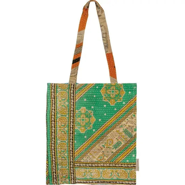 Kantha Tote Bag: A One - of - a - Kind Work of Art - Serene Crafts Hub