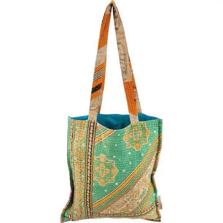 Kantha Tote Bag: A One - of - a - Kind Work of Art - Serene Crafts Hub