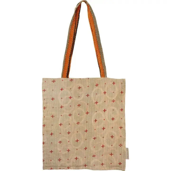 Kantha Tote Bag: A One - of - a - Kind Work of Art - Serene Crafts Hub