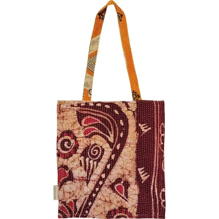 Kantha Tote Bag: A One - of - a - Kind Work of Art - Serene Crafts Hub