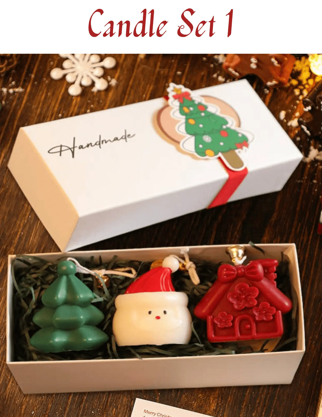 Merry Christmas Candle Set ,Custom Soy Scented Candles - Serene Crafts Hub