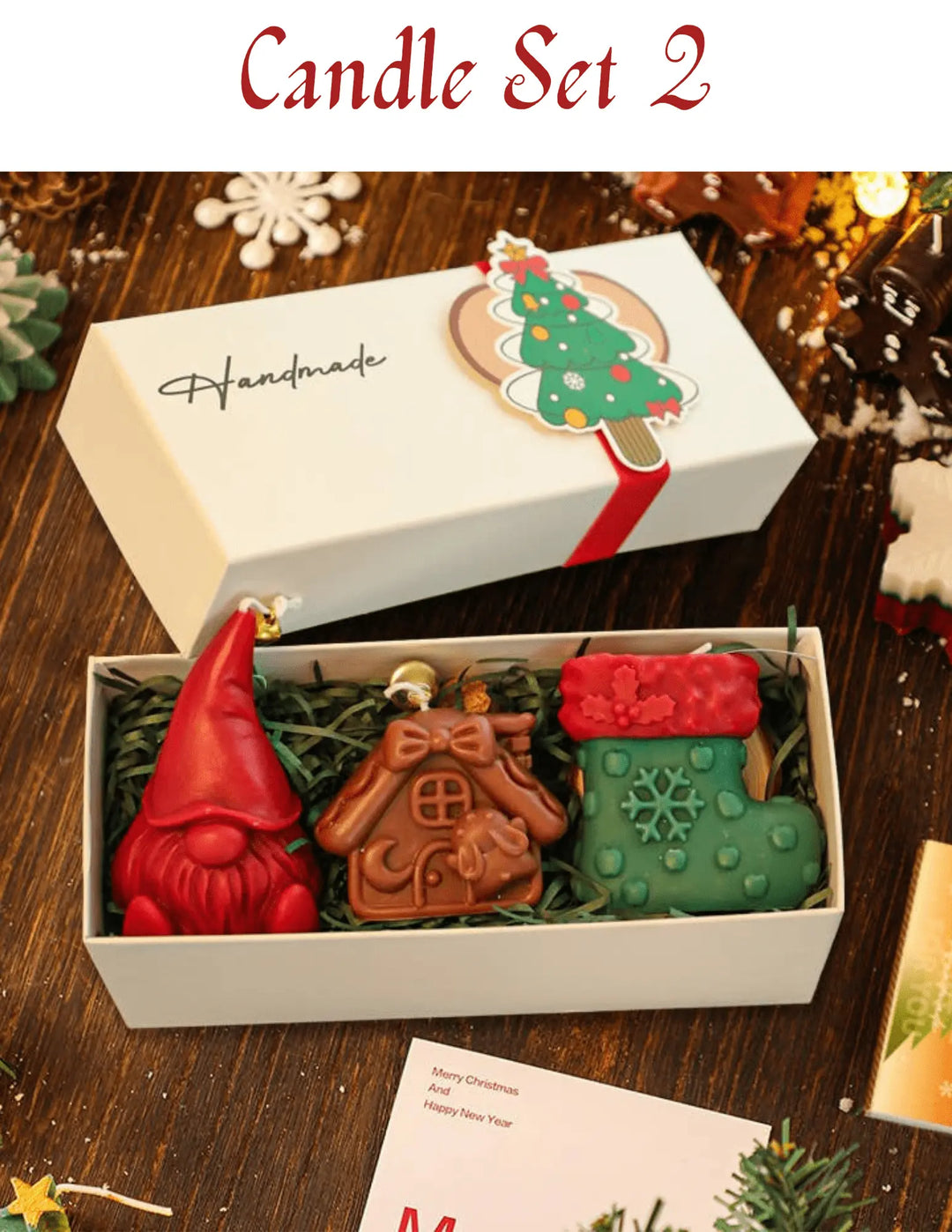 Merry Christmas Candle Set ,Custom Soy Scented Candles - Serene Crafts Hub