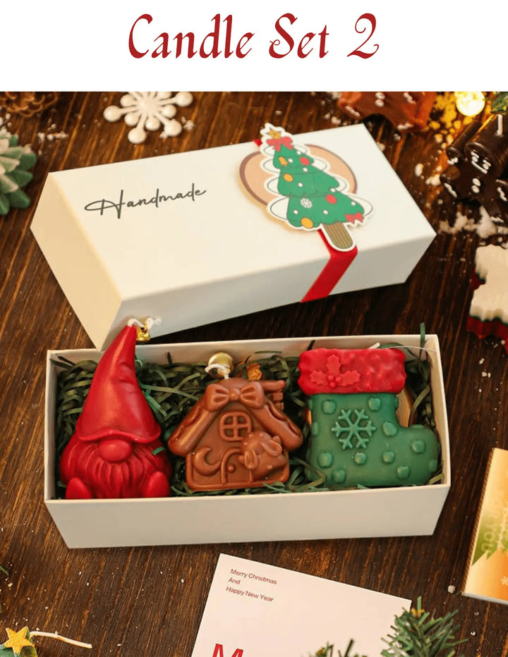 Merry Christmas Candle Set ,Custom Soy Scented Candles - Serene Crafts Hub