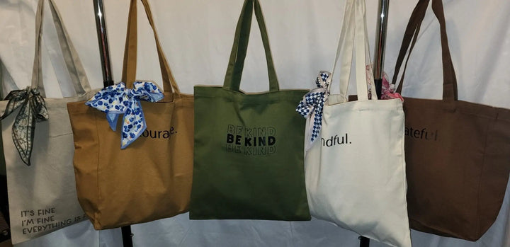 Minimalist Word Art Tote - Serene Crafts Hub