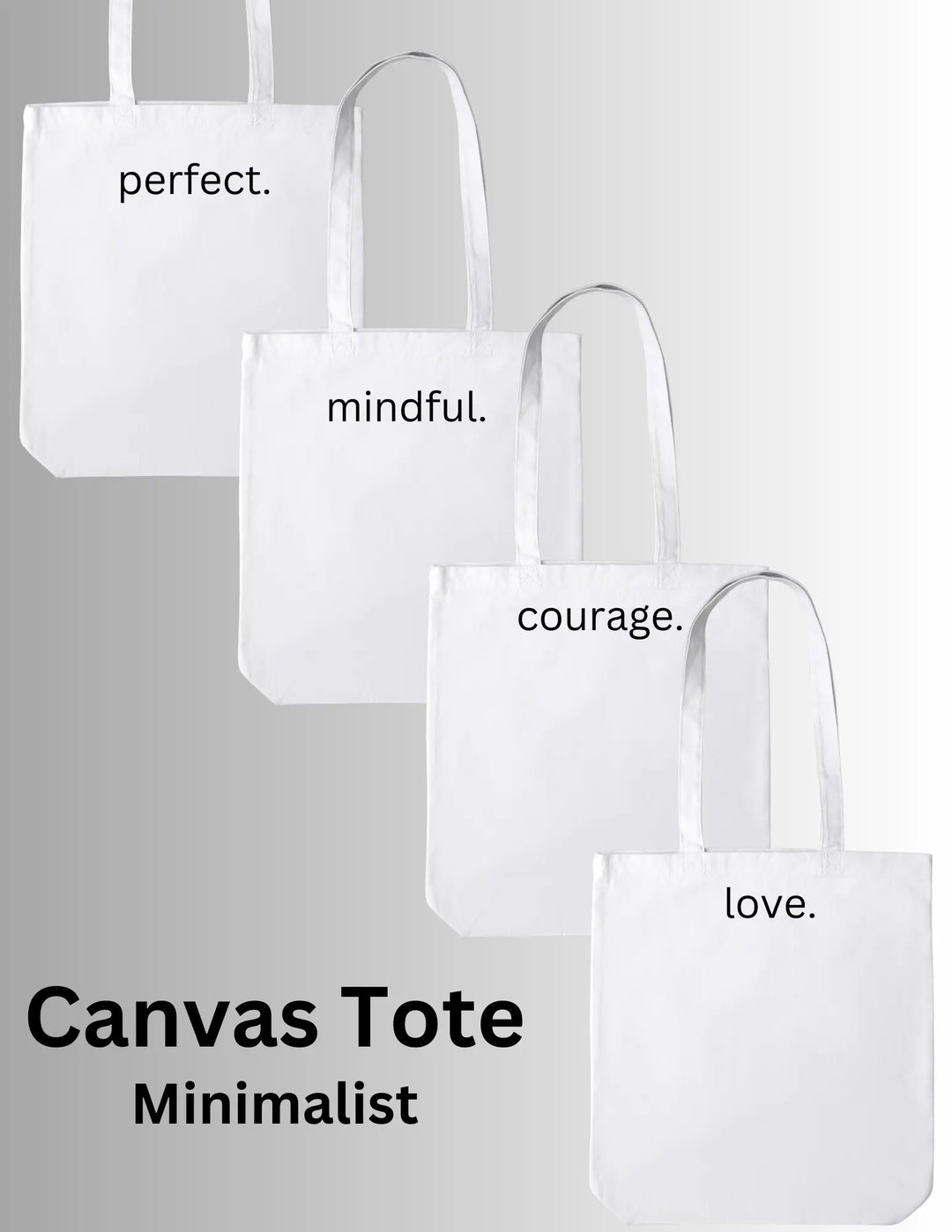 Minimalist Word Art Tote - Serene Crafts Hub