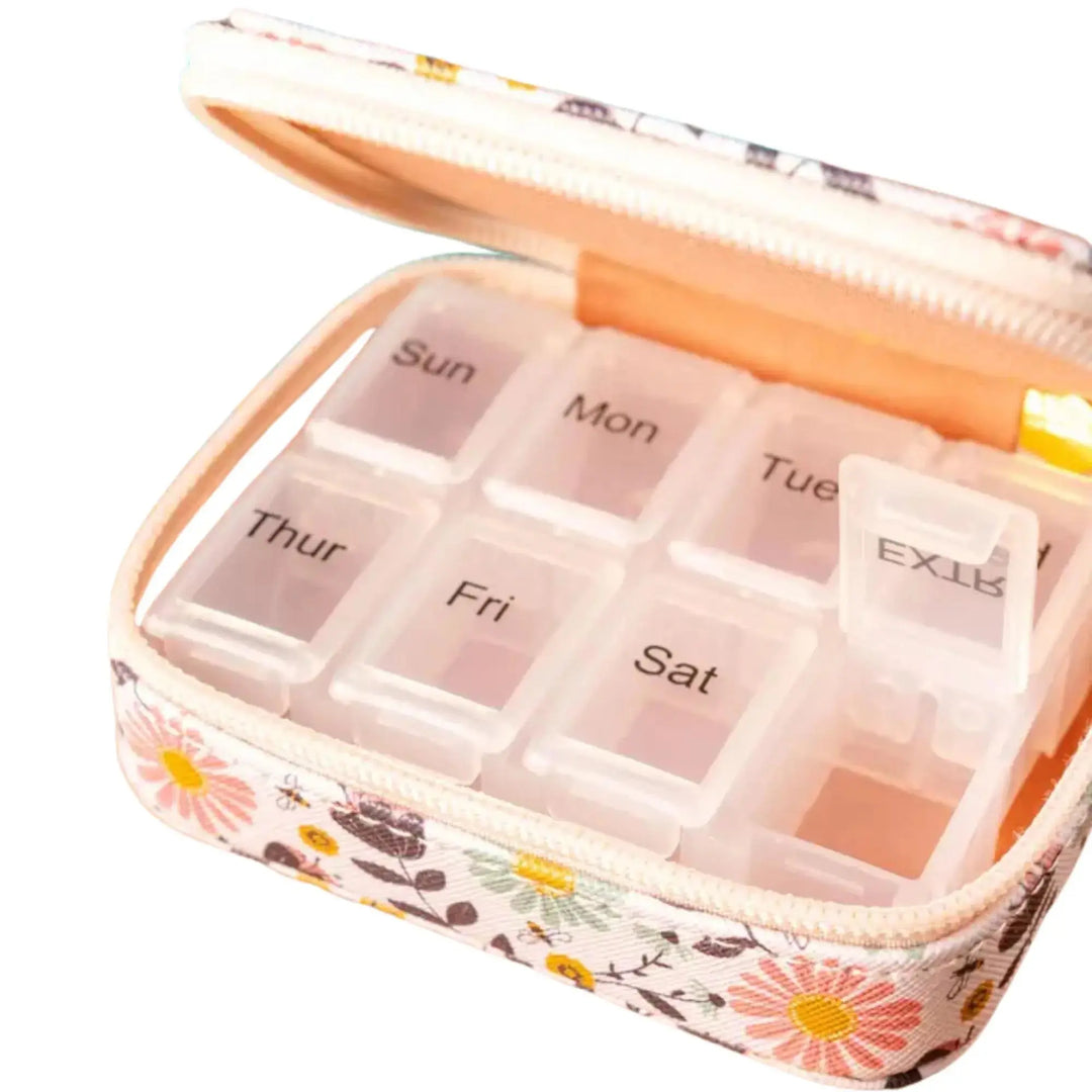 Mushroom Design Travel Medication Case - Serene Crafts Hub