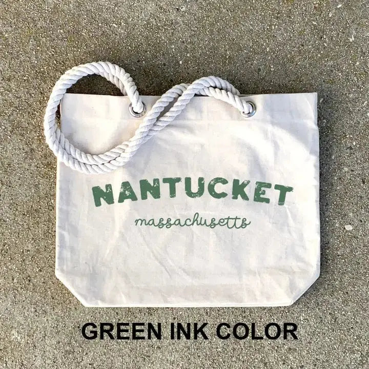 Personalized Beach Tote with Rope Handles - Serene Crafts Hub