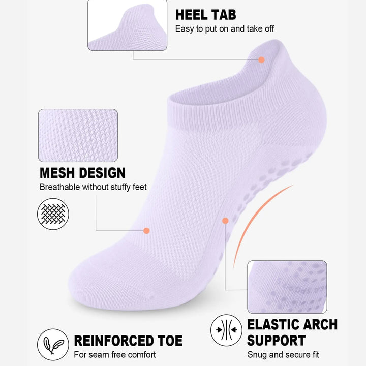 Pilates/Yoga Anti Slip Socks (ankle socks) - Serene Crafts Hub