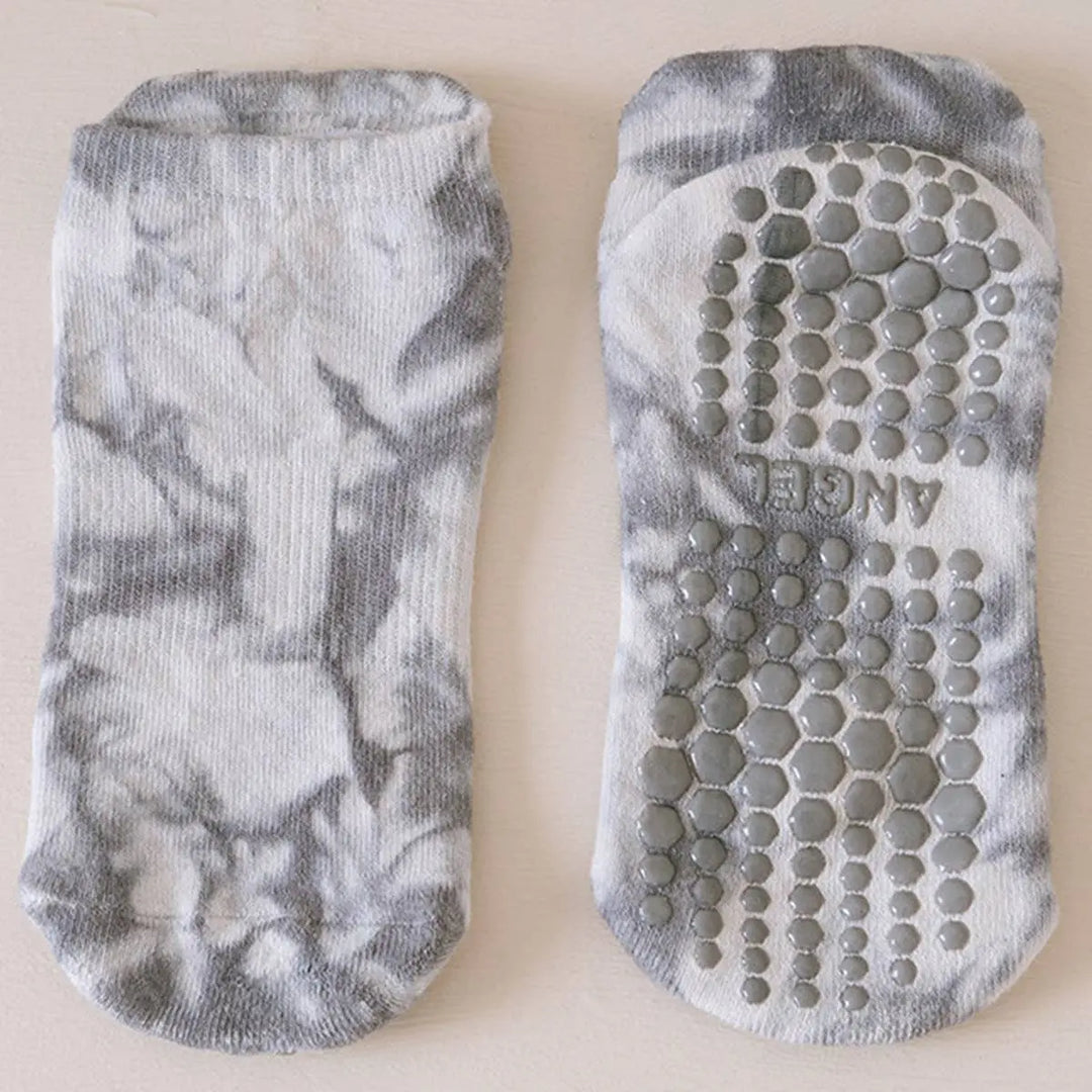 Stay Grounded: Low - Cut Non - Slip Yoga/Pilates Socks - Tie Dye - Serene Crafts Hub