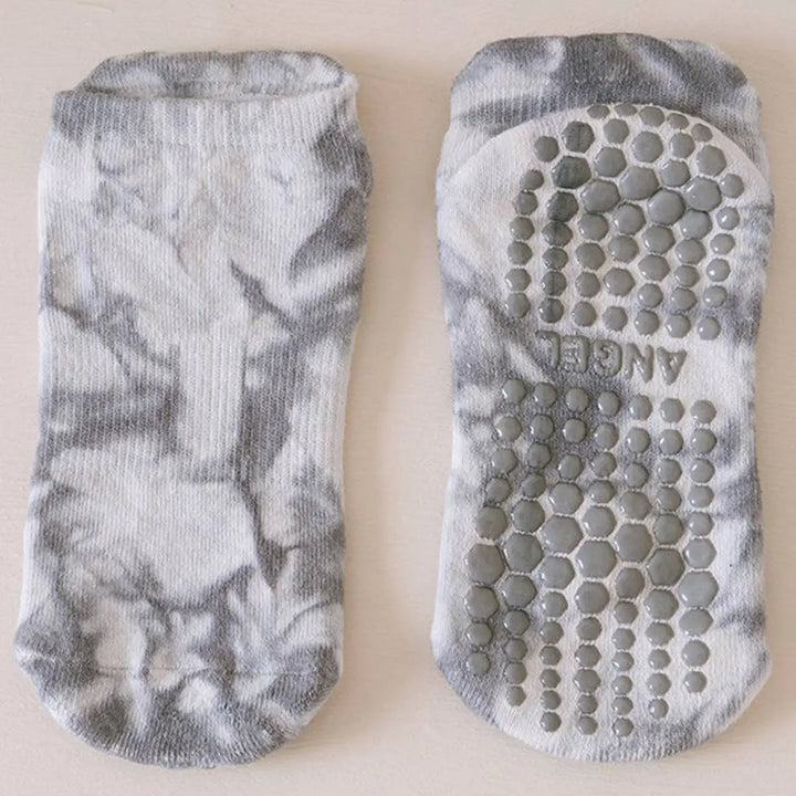 Stay Grounded: Low - Cut Non - Slip Yoga/Pilates Socks - Tie Dye - Serene Crafts Hub