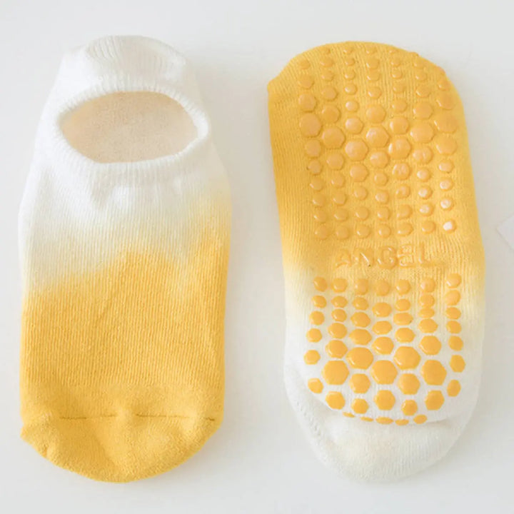 Stay Grounded: Low - Cut Non - Slip Yoga/Pilates Socks - Tie Dye - Serene Crafts Hub