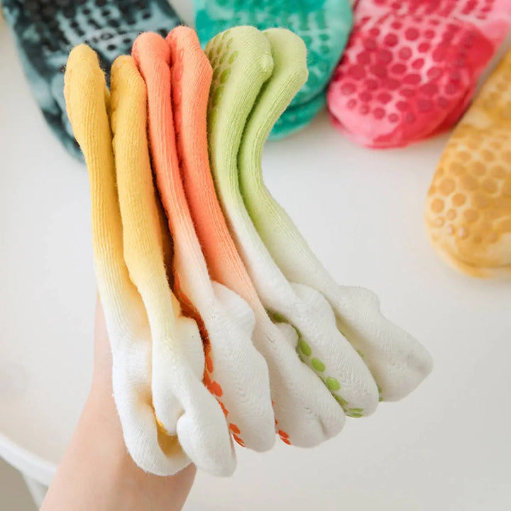 Stay Grounded: Low - Cut Non - Slip Yoga/Pilates Socks - Tie Dye - Serene Crafts Hub